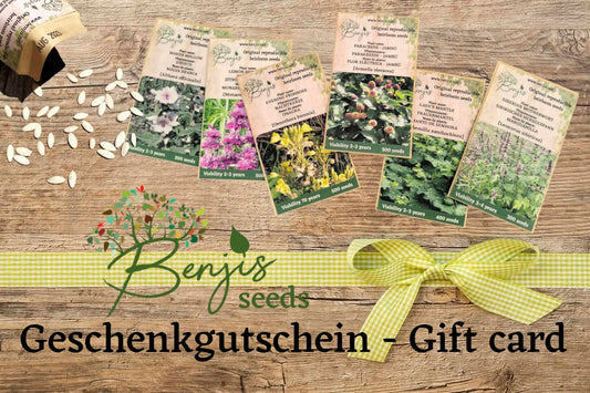 <tc>Benjis seeds - Gift voucher - Sustainable organic seeds to give away</tc>